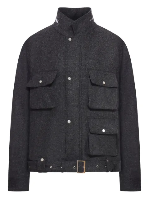 Niccolò Pasqualetti wool belted jacket Grey NP08J002DFSW