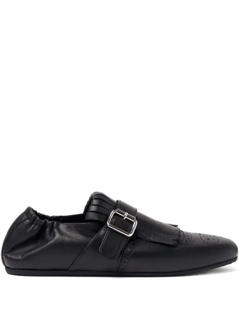 Scarosso Julian fringed monk shoes Black JULIANLOAFBLACALF
