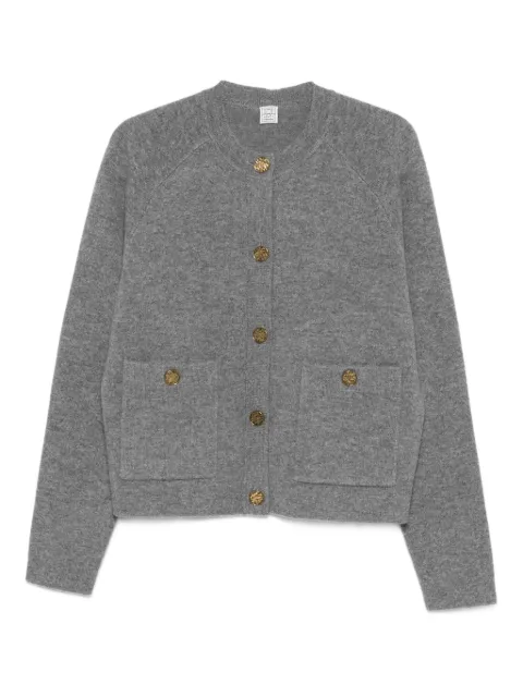 TOTEME buttoned patch-pocket cardigan Grey 254WRT4357YA0126074