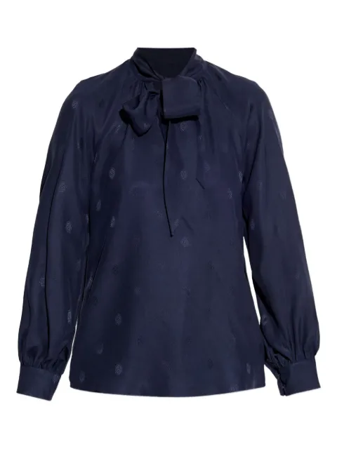 ETRO bow long-sleeved blouse Blue WRJA009199TU1L3