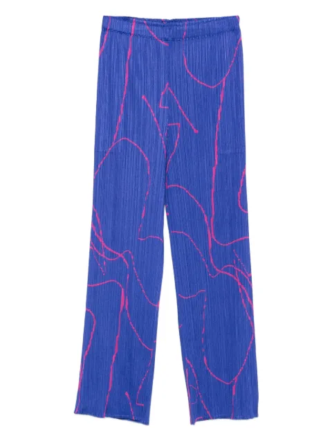 Pleats Please Issey Miyake Pause pleated trousers Blue PP58JF693