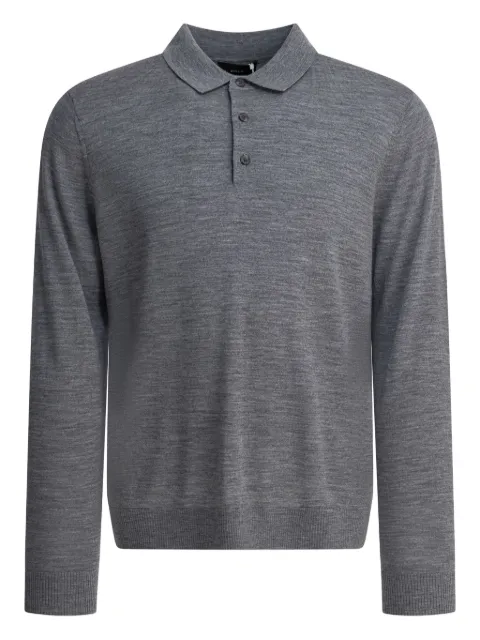 Vince merino-wool polo shirt Grey M05196453A058HGY