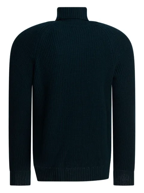 RAKKI ribbed roll-neck sweater Blue REBELDOLCEVITAWVBOTTIGLIASCURO