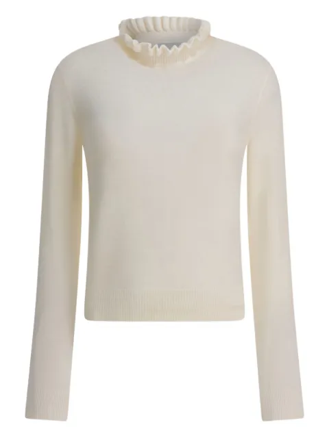 Alexander McQueen ruffled sweater Neutrals 852296Q1BFS9004
