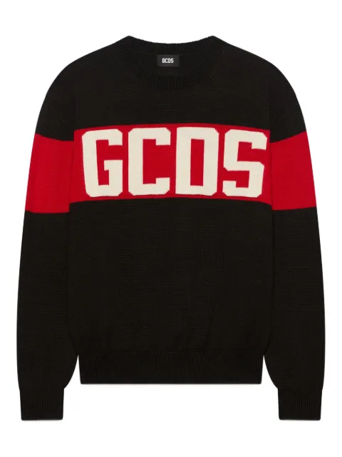 GCDS logo-embellishment sweatshirt Black B2CM1505KI4