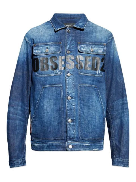 DSQUARED2 print denim jacket Blue S71AN0646D30010