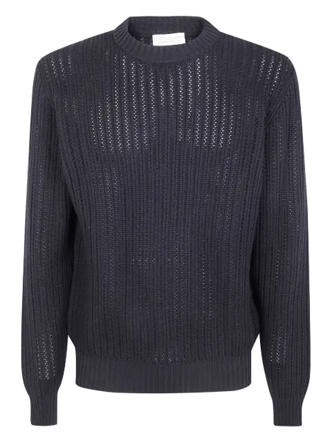 Filippo De Laurentiis open-knit sweater Black GC3MLWM7H