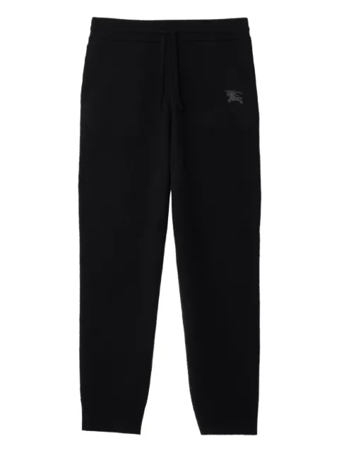Burberry equestrian knight design wool track pants Black 8115813