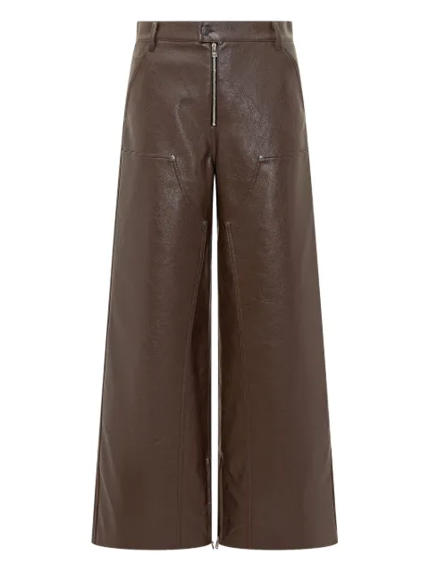 MSGM leather trousers Brown 3942MDP13X257804