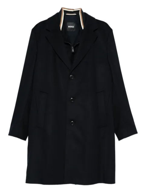 BOSS Jared single-breasted coat Blue 50551085