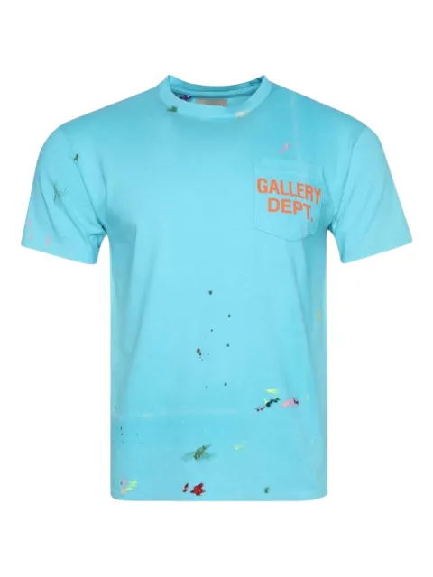 GALLERY DEPT. splatter-detail cotton T-shirt Blue SUNFWZ9M