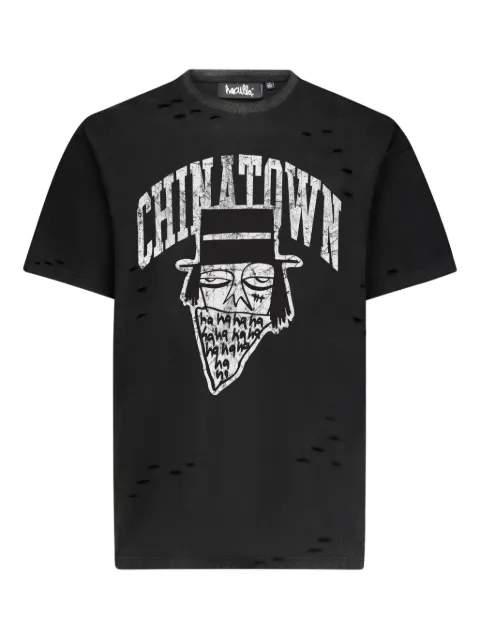 Haculla Chinatown distressed T-shirt Black HA02BFT02