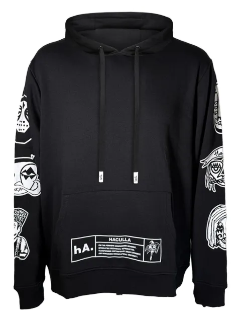 Haculla NYC graphic-print hoodie Black ESHACKH01