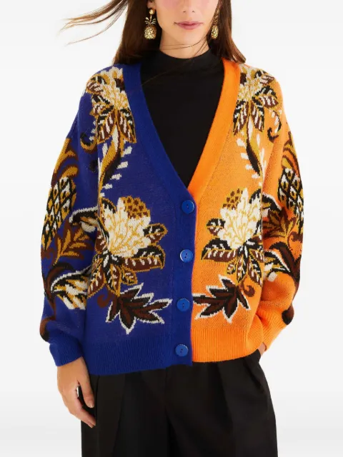FARM Rio floral button cardigan Blue 346140