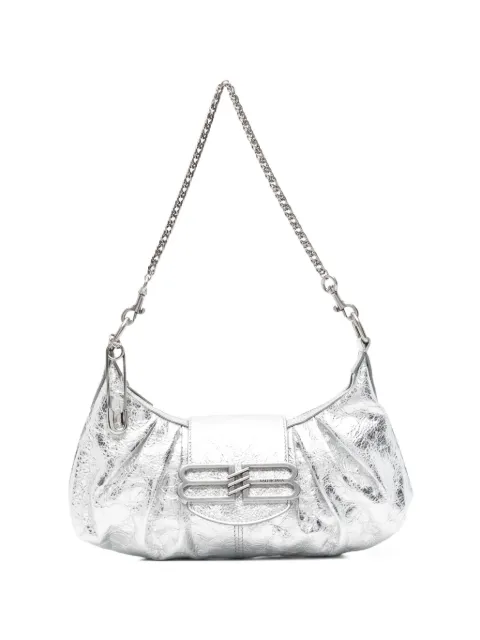 Balenciaga Pamela metallised-leather shoulder bag Silver 8509272AB7U