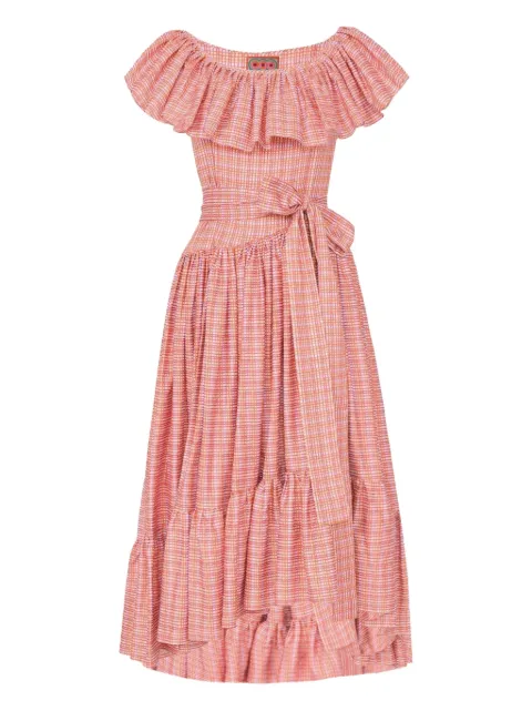 Lhd Jungle Island ruffled dress Pink D00022WSPS