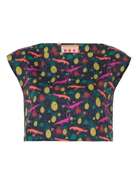 Lhd pineapple alligator print top Blue LHD01TO0013QPNSSG