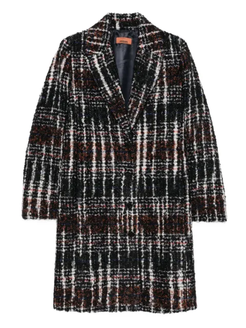 Missoni plaid single-breasted coat Black DS25WC1IBC005M