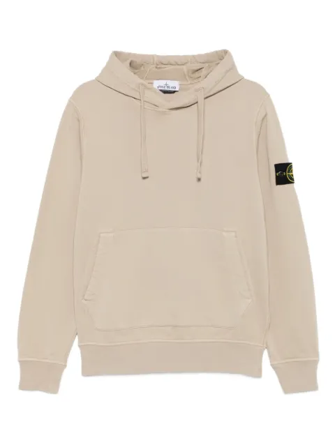 Stone Island Compass-motif hoodie Neutrals K2S156100062S0051