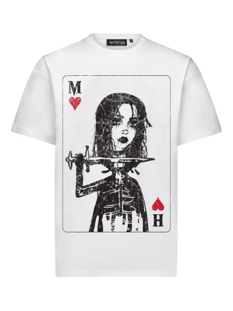 Mostly Heard Rarely Seen Heart Playing Card T-shirt White MH02BFT06