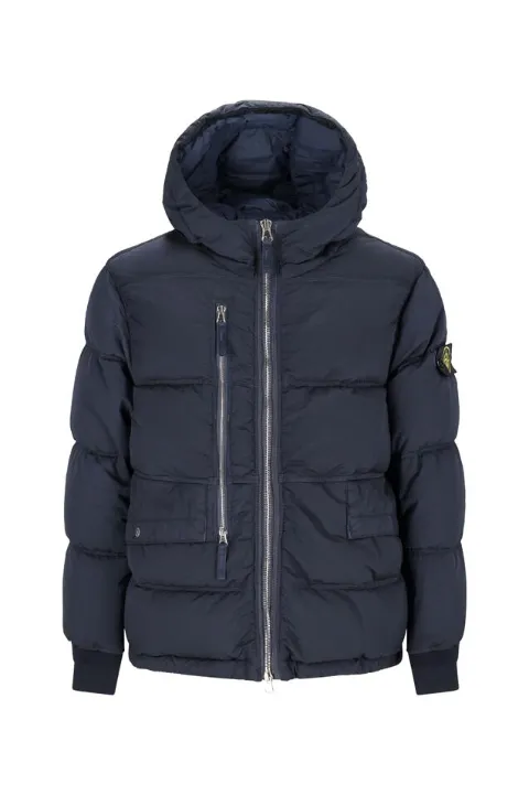 Stone Island hooded puffer jacket Blue K2S154100088S0019