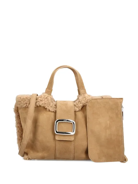 Roger Vivier buckle-detailing leather shoulder bag Neutrals RBWAOGAG100UPV5P87