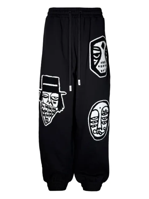 Haculla Parachute appliqué track pants Black HA02BFKB01