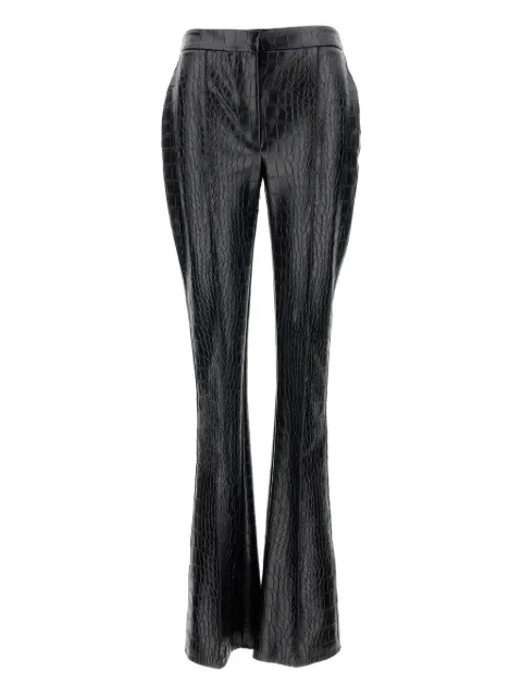 Elisabetta Franchi crocodile-effect high-waisted trousers Black PA14258E2110
