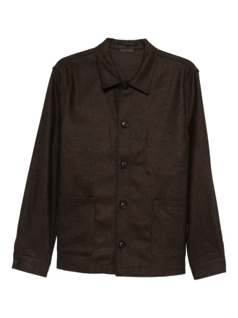 Sunspel buttoned wool jacket Brown MJAC7194