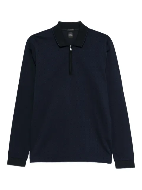 BOSS Mercerized cotton polo shirt Blue 50549583