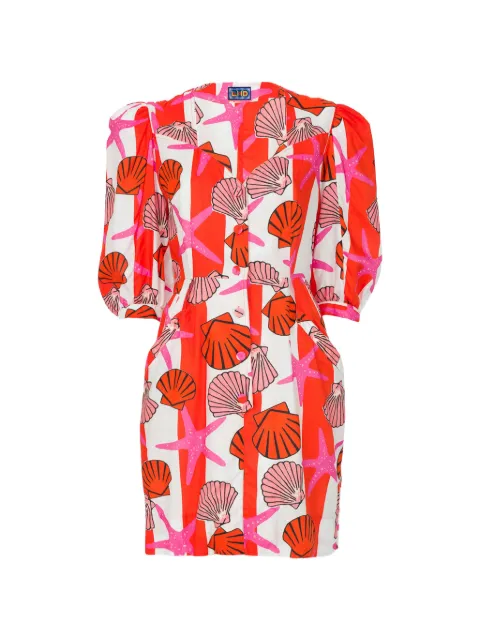 Lhd starfish seashell print dress Red LHD01DO0014SPPLSG