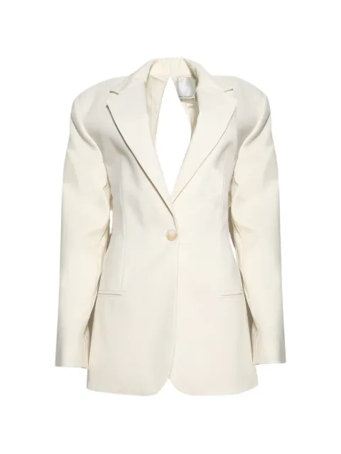 Christopher Esber bow-back twill blazer White 25016466