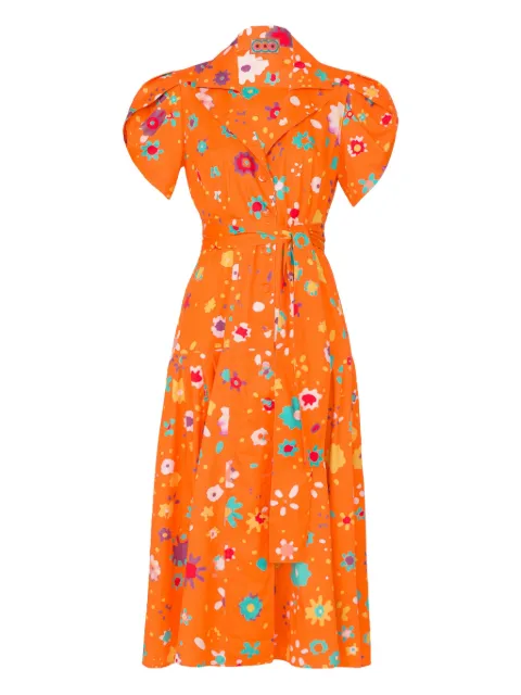 Lhd belted floral the glades dress Orange LHD01DO0018BDOLSG