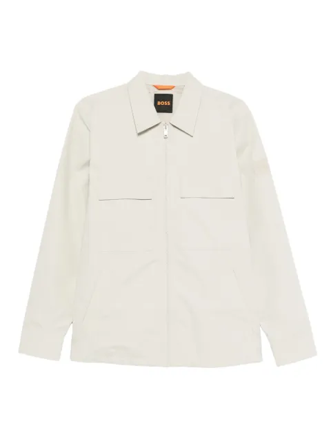 BOSS zip-up shirt jacket Neutrals 50548993