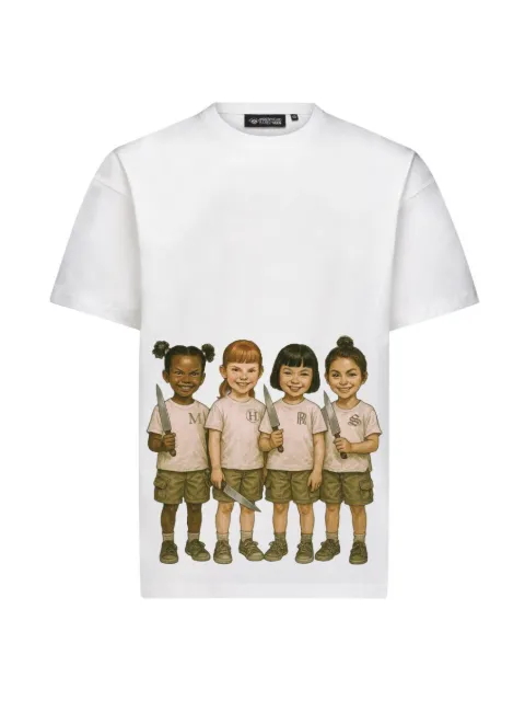 Mostly Heard Rarely Seen Culturally Inappropriate Girlscout T-shirt White MH02BFT04