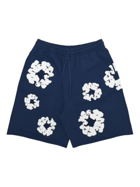 Denim Tears cotton print shorts Blue 40208030NAVY