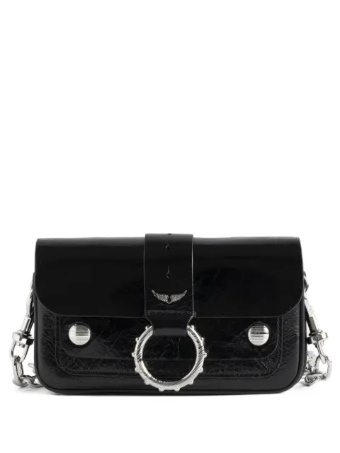 Zadig&Voltaire mini Kate ring-detail chain-strap bag Black LWBA04340