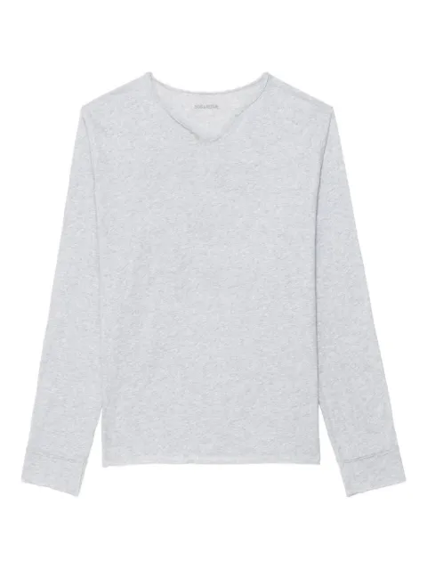 Zadig&Voltaire Monsatir Henley button-detail T-shirt Grey JMTN01643