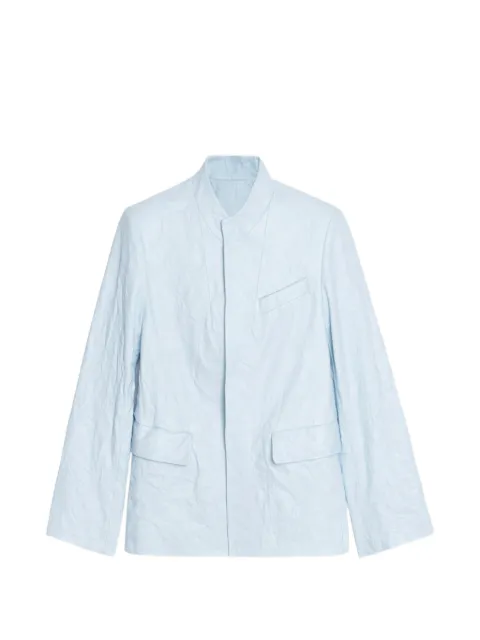 Zadig&Voltaire Veryn creased leather blazer Blue RWBL01084