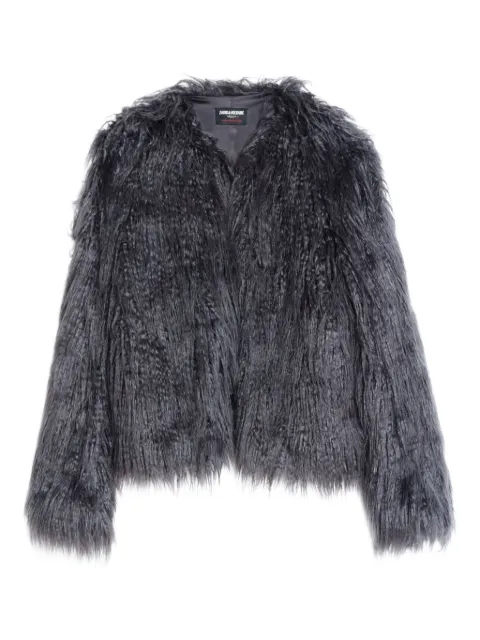Zadig&Voltaire Freddie curly faux fur coat Grey WWCO01243