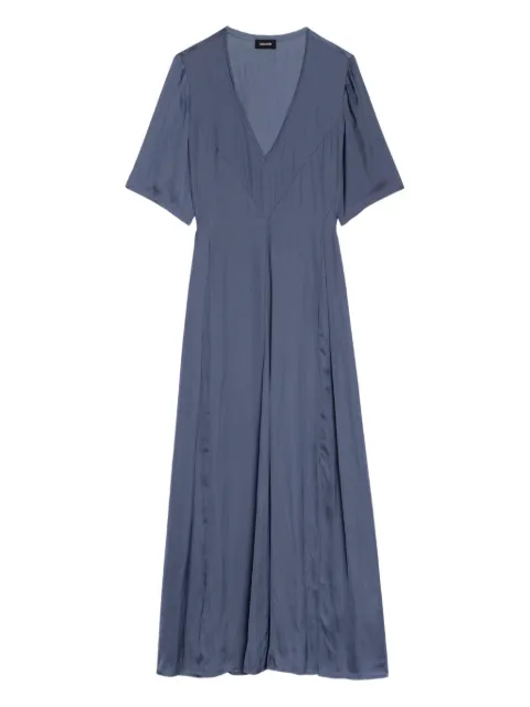 Zadig&Voltaire Rodalan satin dress Blue WWDR02620