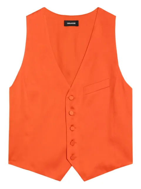 Zadig&Voltaire Emaux satin vest Orange WWTO00225