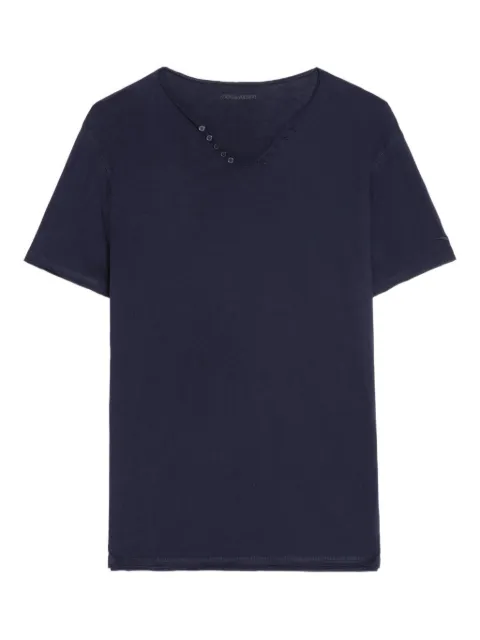 Zadig&Voltaire V-neck T-shirt Blue JMTN01642