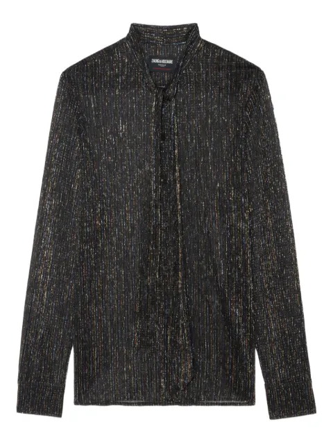 Zadig&Voltaire Tulba sheer chiffon shirt Black WWSH02261