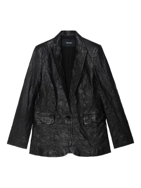 Zadig&Voltaire Valse leather Blazer Black RWBL00059