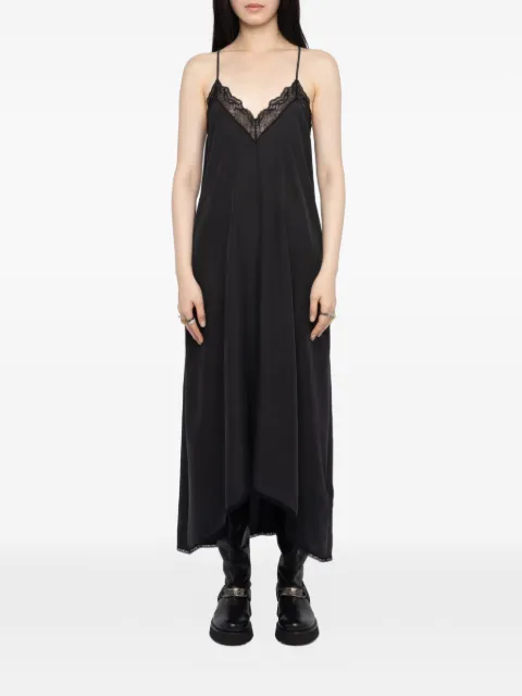 Zadig&Voltaire lace-trim midi dress Black WWDR02691011