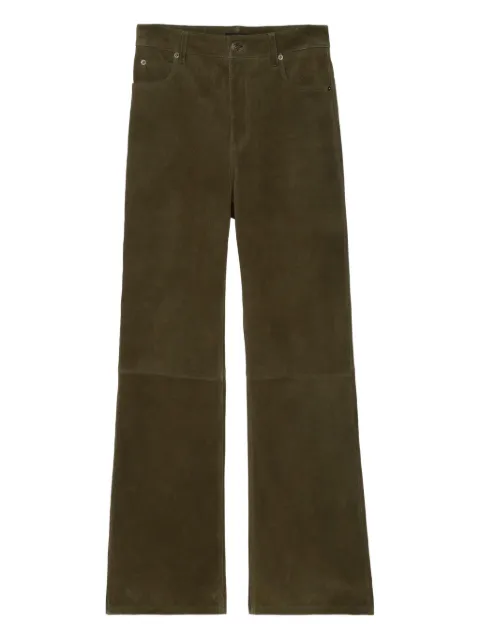Zadig&Voltaire Evy suede leather pants Green RWPA01105