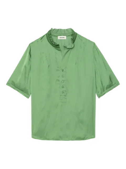 Zadig&Voltaire Topher satin top Green WWTO01960