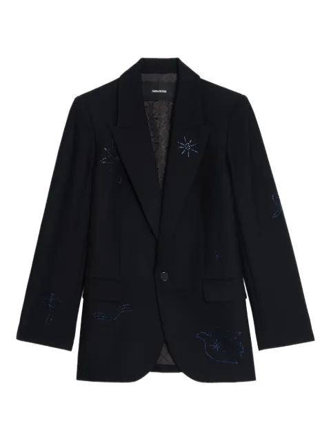 Zadig&Voltaire Vival embellished blazer Blue WWBL01973
