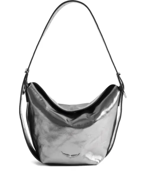 Zadig&Voltaire Baby Jane metallic leather shoulder bag Silver LWBA04151